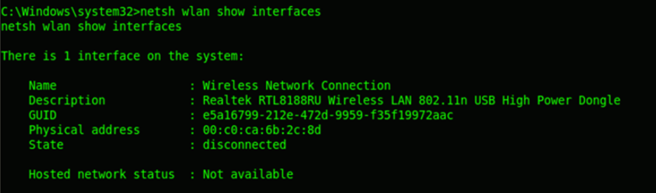 WLAN interfaces