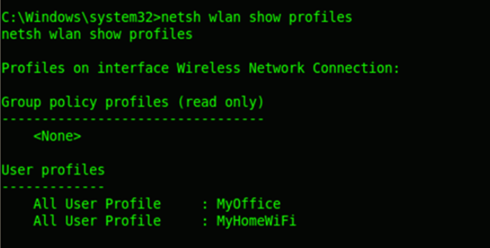 WLAN profiles