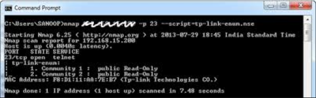 Nmap NSE Scan Result